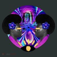 Psychedelic Woman Photographic Collage Coaster thumb 2
