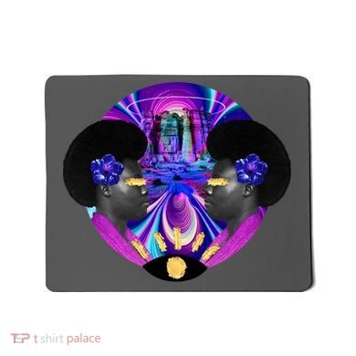 Psychedelic Woman Photographic Collage Mousepad