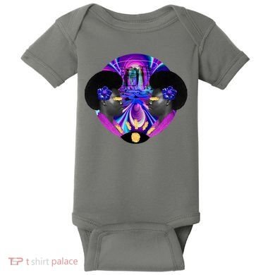 Psychedelic Woman Photographic Collage Baby Bodysuit