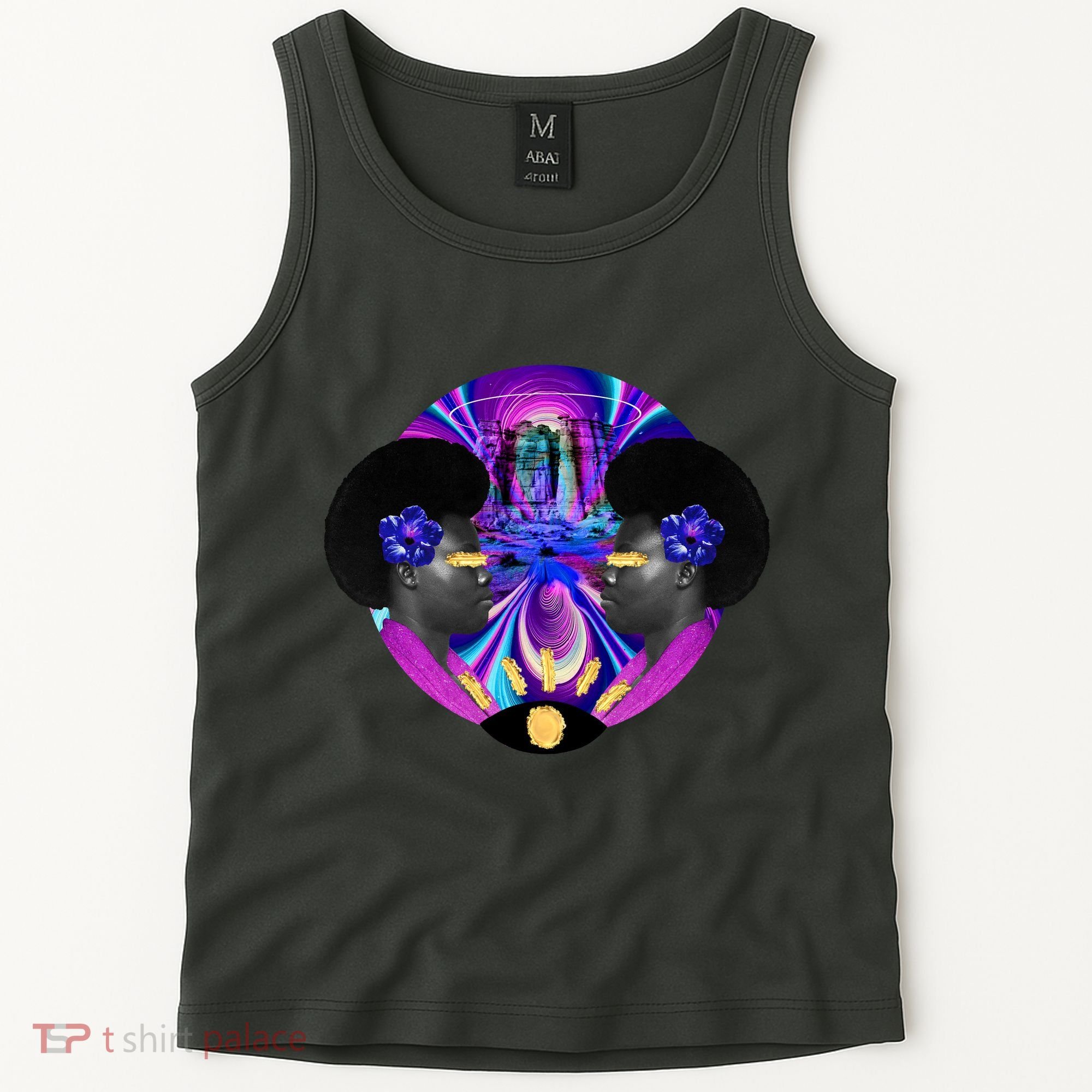 Psychedelic Woman Photographic Collage Tank Top
