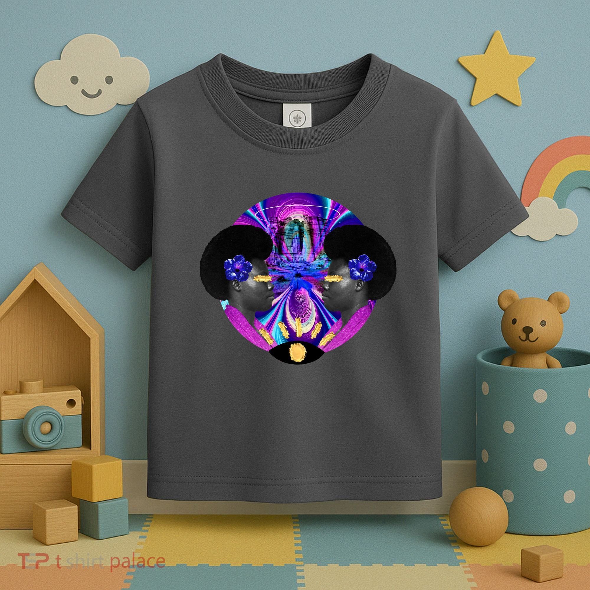 Psychedelic Woman Photographic Collage Toddler T-Shirt