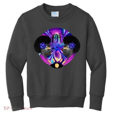 Psychedelic Woman Photographic Collage Kids Sweatshirt