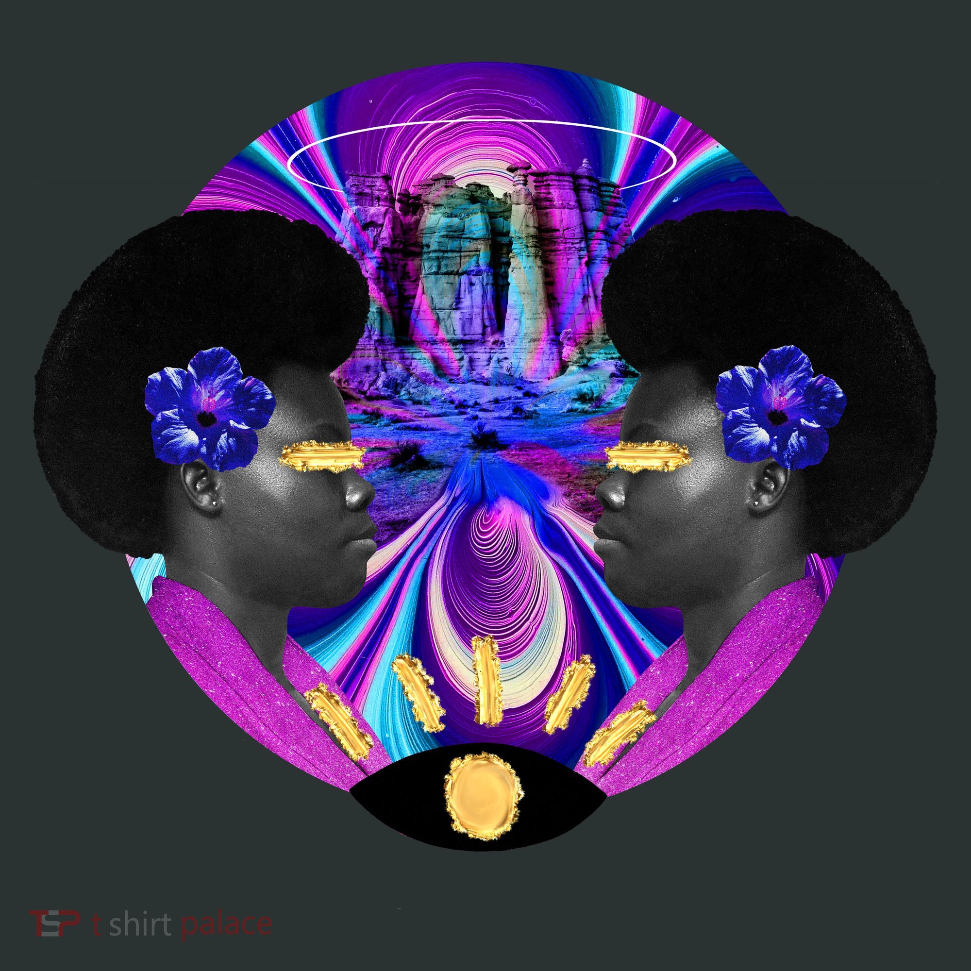 Psychedelic Woman Photographic Collage Kids Sweatshirt