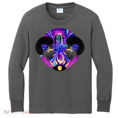 Psychedelic Woman Photographic Collage Kids Long Sleeve Shirt