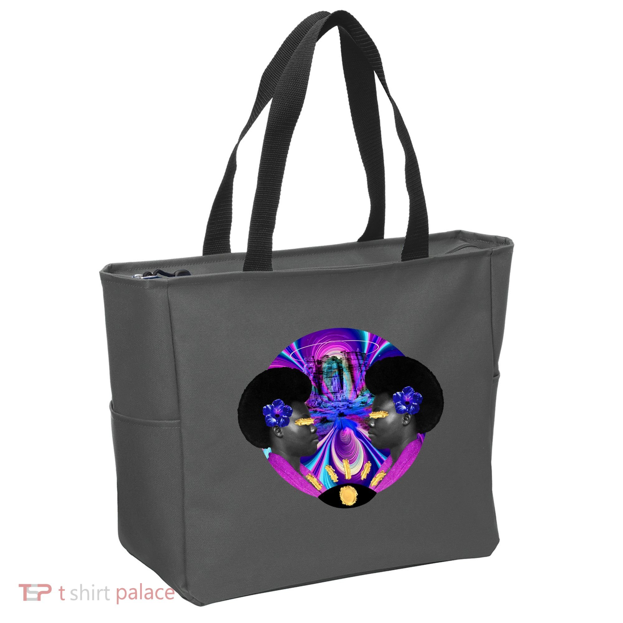 Psychedelic Woman Photographic Collage Tote Bag