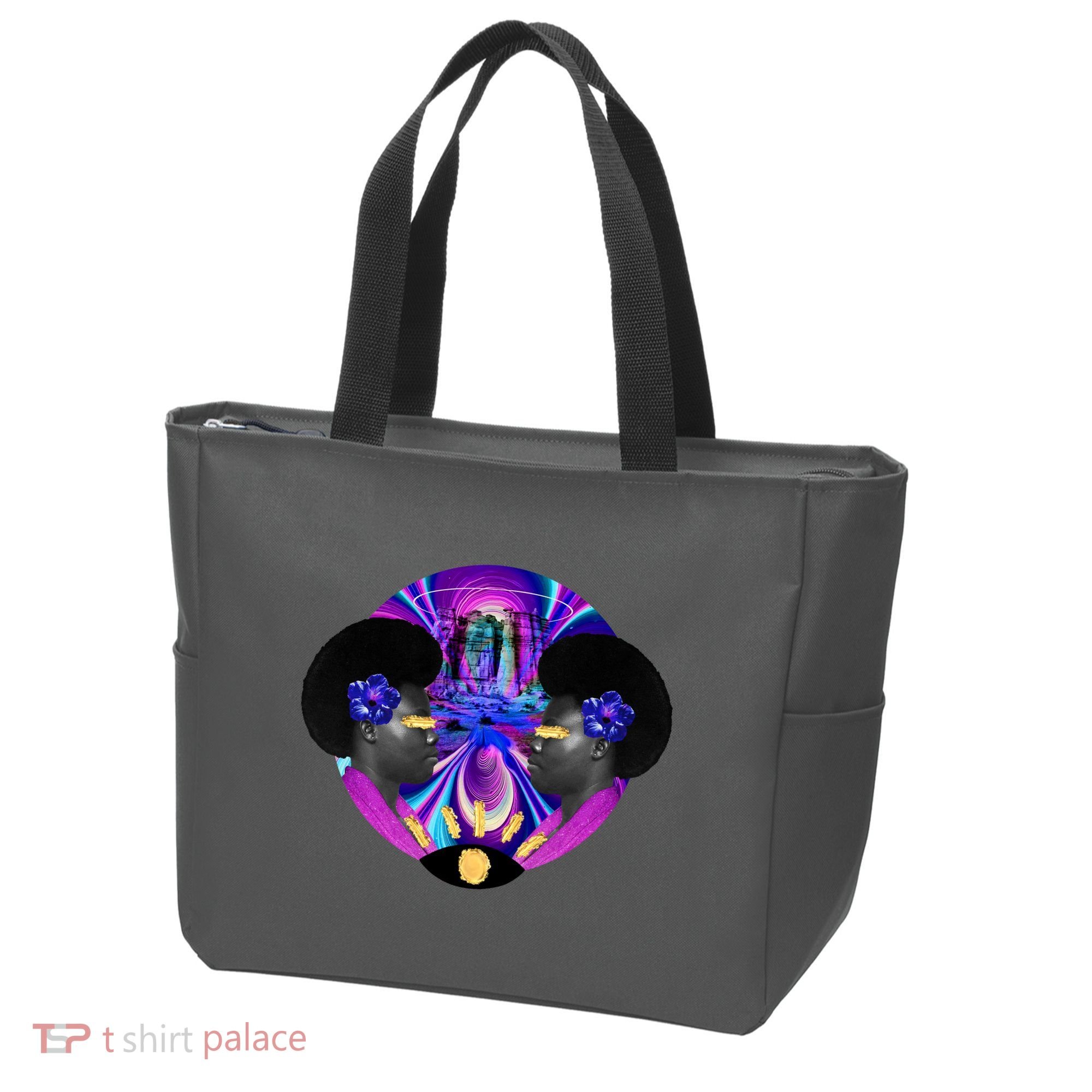 Psychedelic Woman Photographic Collage Tote Bag