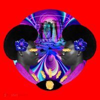 Psychedelic Woman Photographic Collage Santa Hat thumb 1