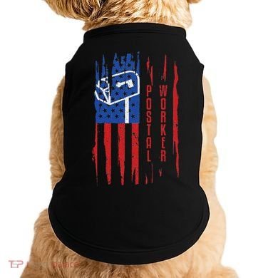 Postal Worker Patriotic Us Post Mail Carrier Man Women Doggie Tank