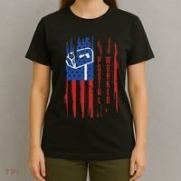 Postal Worker Patriotic Us Post Mail Carrier Man Women T-Shirt thumb 4
