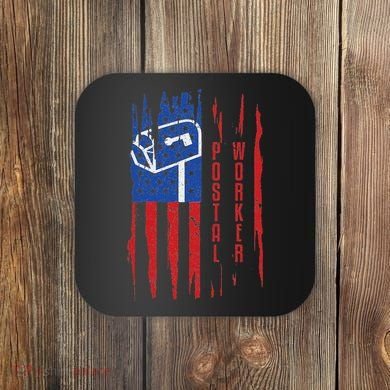 Postal Worker Patriotic Us Post Mail Carrier Man Women Coaster