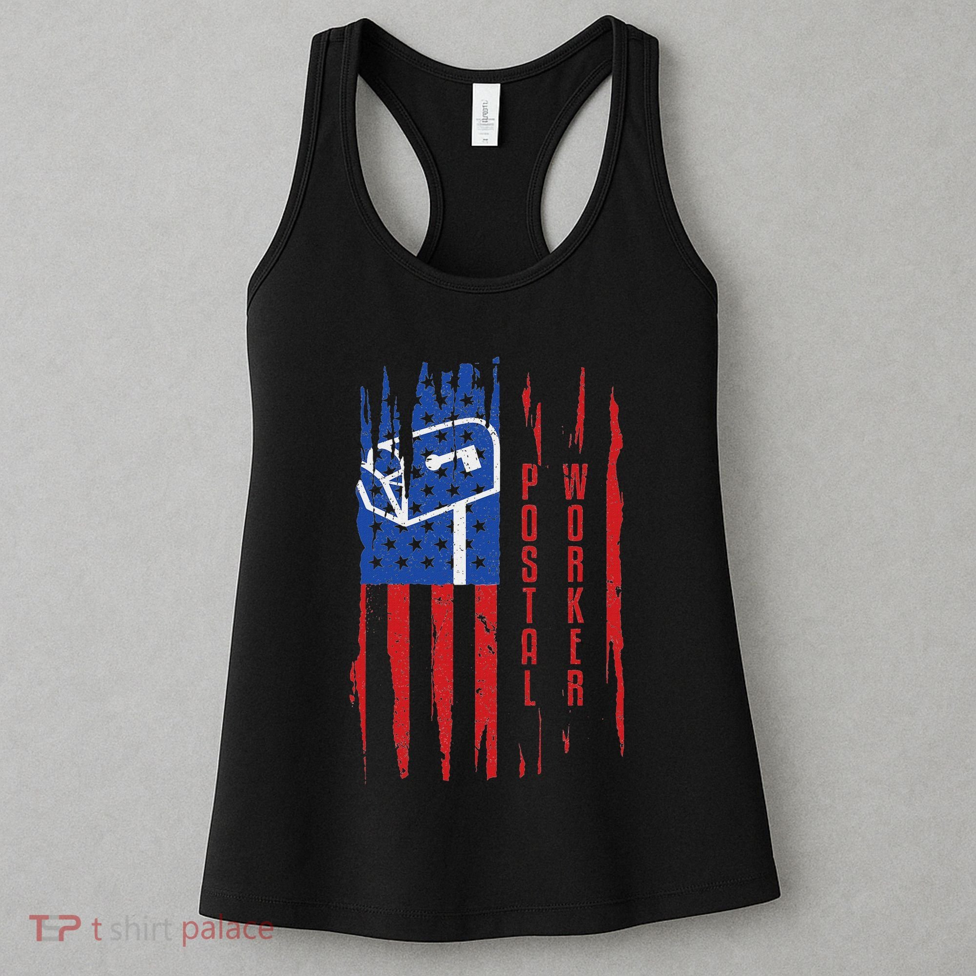 Postal Worker Patriotic Us Post Mail Carrier Man Women Women's Tank Top