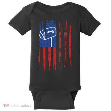 Postal Worker Patriotic Us Post Mail Carrier Man Women Baby Bodysuit