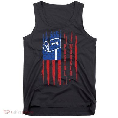 Postal Worker Patriotic Us Post Mail Carrier Man Women Tank Top
