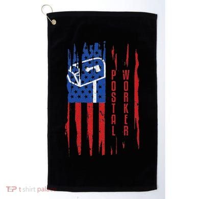 Postal Worker Patriotic Us Post Mail Carrier Man Women Golf Towel