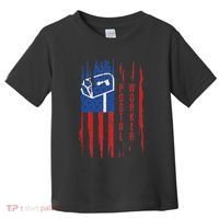 Postal Worker Patriotic Us Post Mail Carrier Man Women Toddler T-Shirt thumb 0