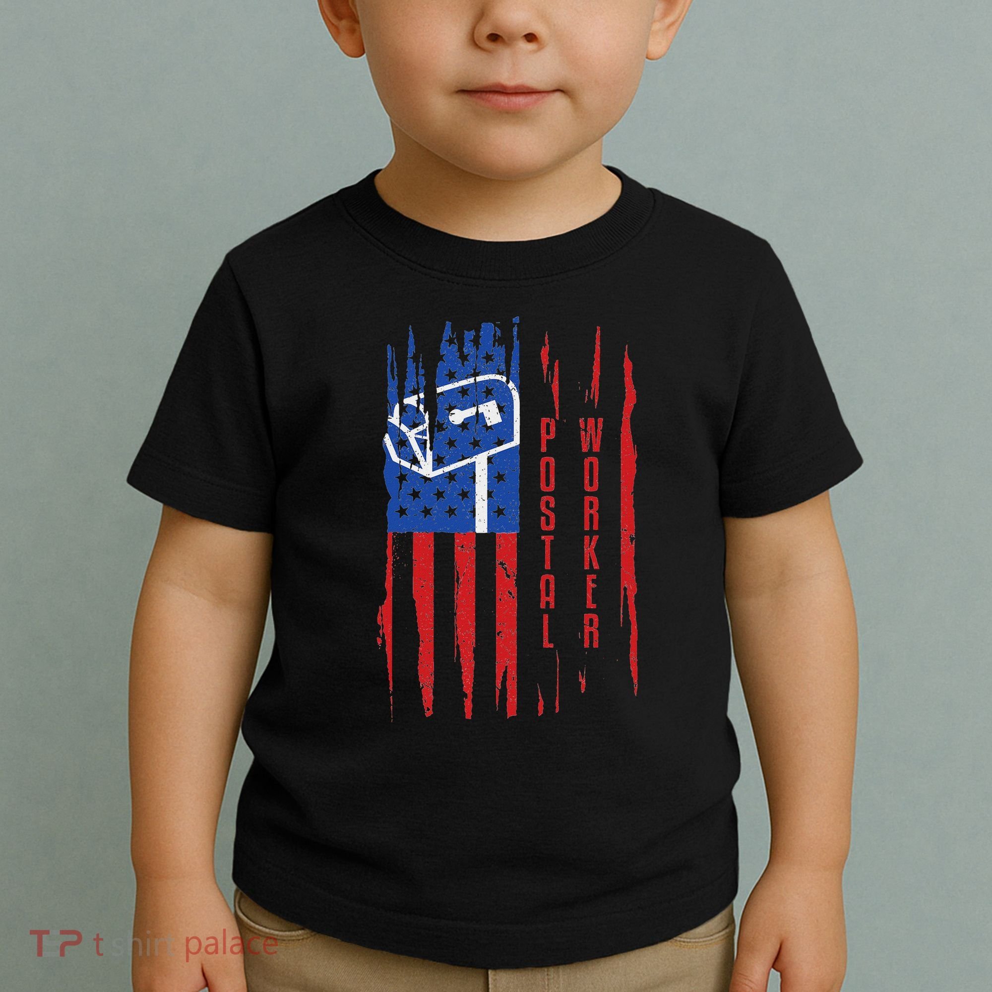 Postal Worker Patriotic Us Post Mail Carrier Man Women Toddler T-Shirt