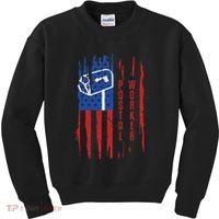 Postal Worker Patriotic Us Post Mail Carrier Man Women Kids Sweatshirt thumb 0