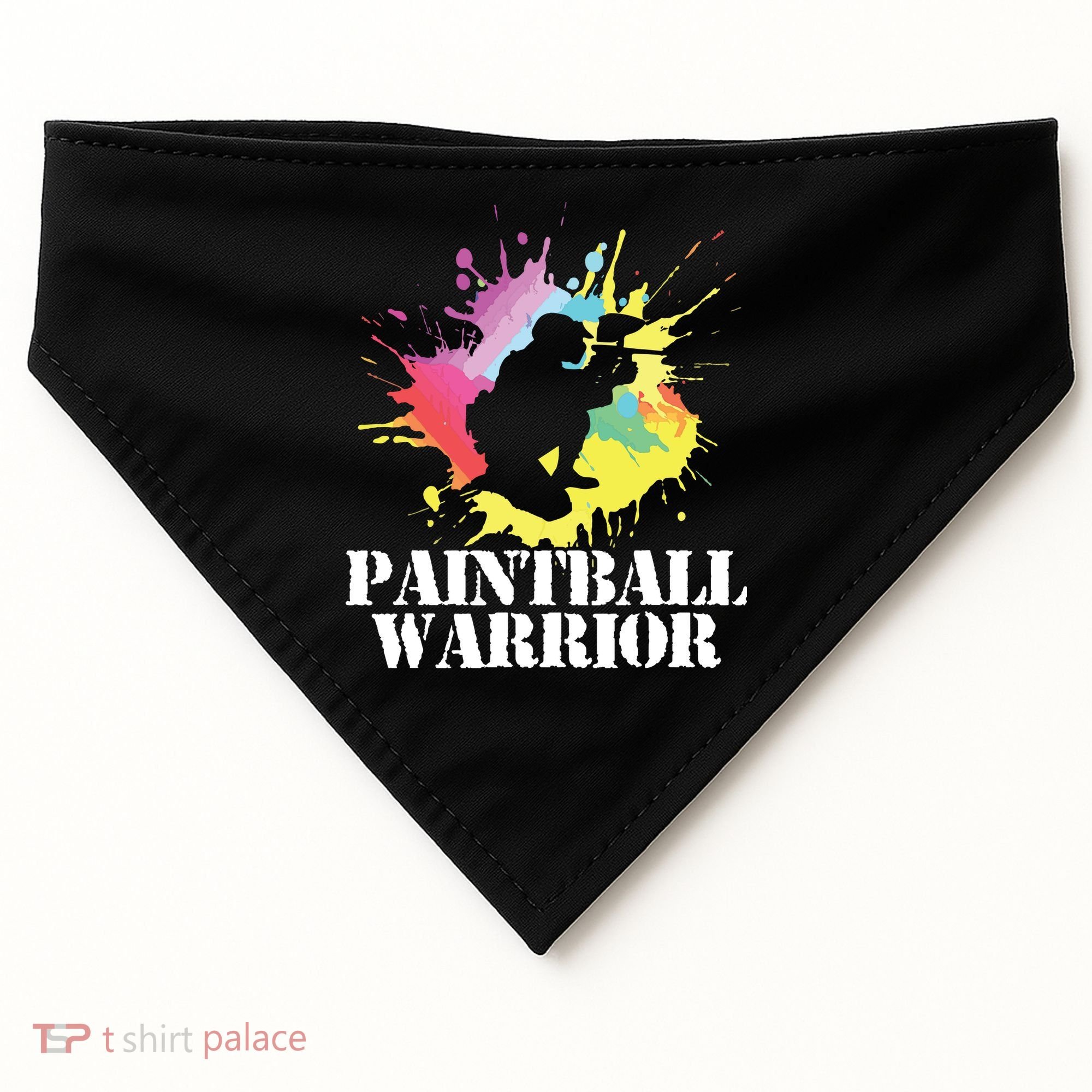 Paintball Warrior Paintball Player Birthday Party USA-Made Doggie Bandana