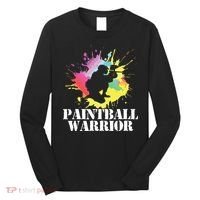 Paintball Warrior Paintball Player Birthday Party Long Sleeve Shirt thumb 0