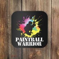 Paintball Warrior Paintball Player Birthday Party Coaster thumb 0