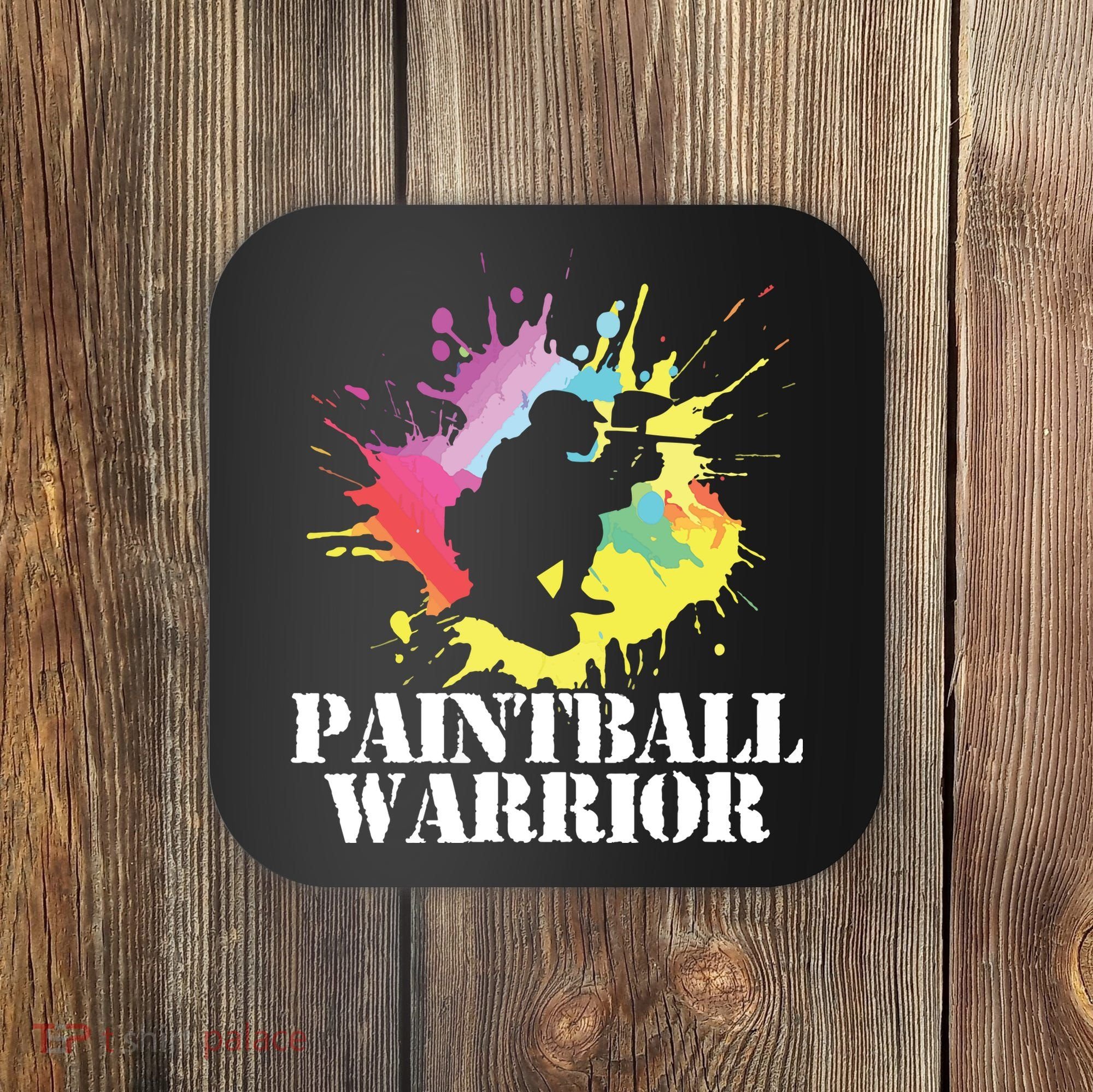 Paintball Warrior Paintball Player Birthday Party Coaster