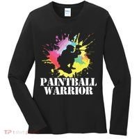 Paintball Warrior Paintball Player Birthday Party Women's Long Sleeve Shirt thumb 0