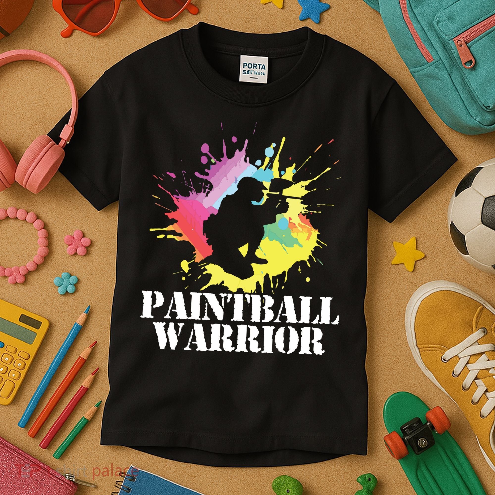 Paintball Warrior Paintball Player Birthday Party Kids T-Shirt