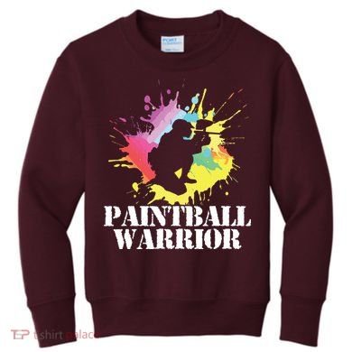 Paintball Warrior Paintball Player Birthday Party Kids Sweatshirt