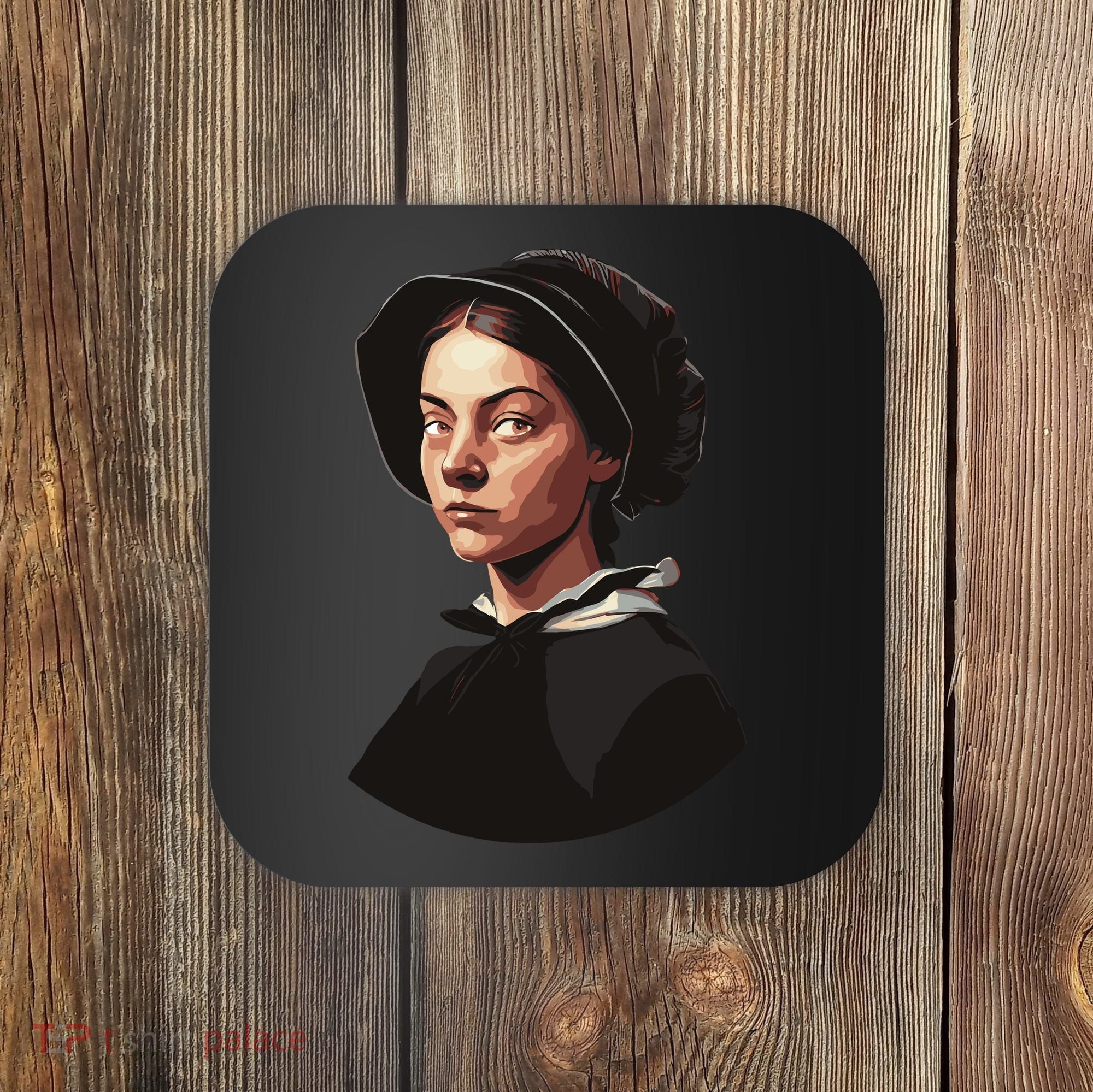 Pilgrim Woman Painting Coaster