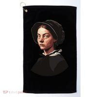 Pilgrim Woman Painting Golf Towel thumb 0