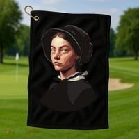 Pilgrim Woman Painting Golf Towel thumb 1