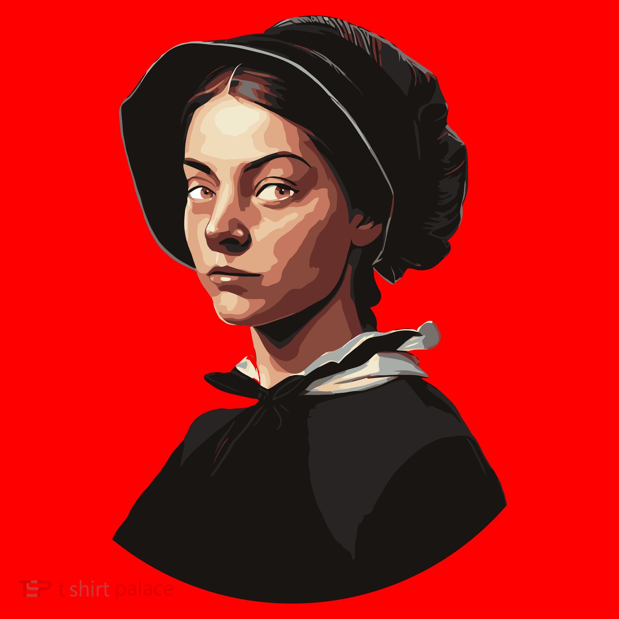 Pilgrim Woman Painting Santa Hat