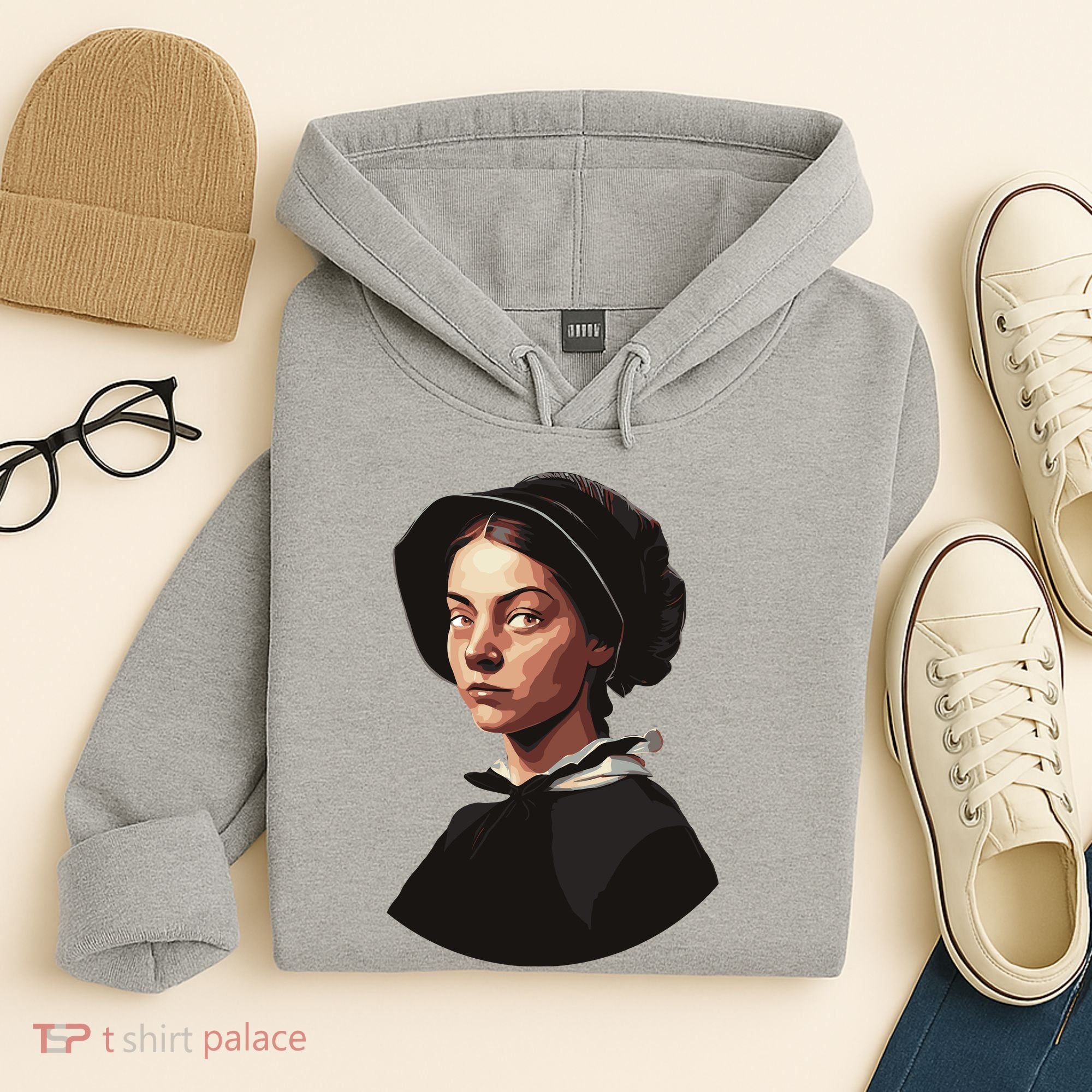 Pilgrim Woman Painting Hoodie