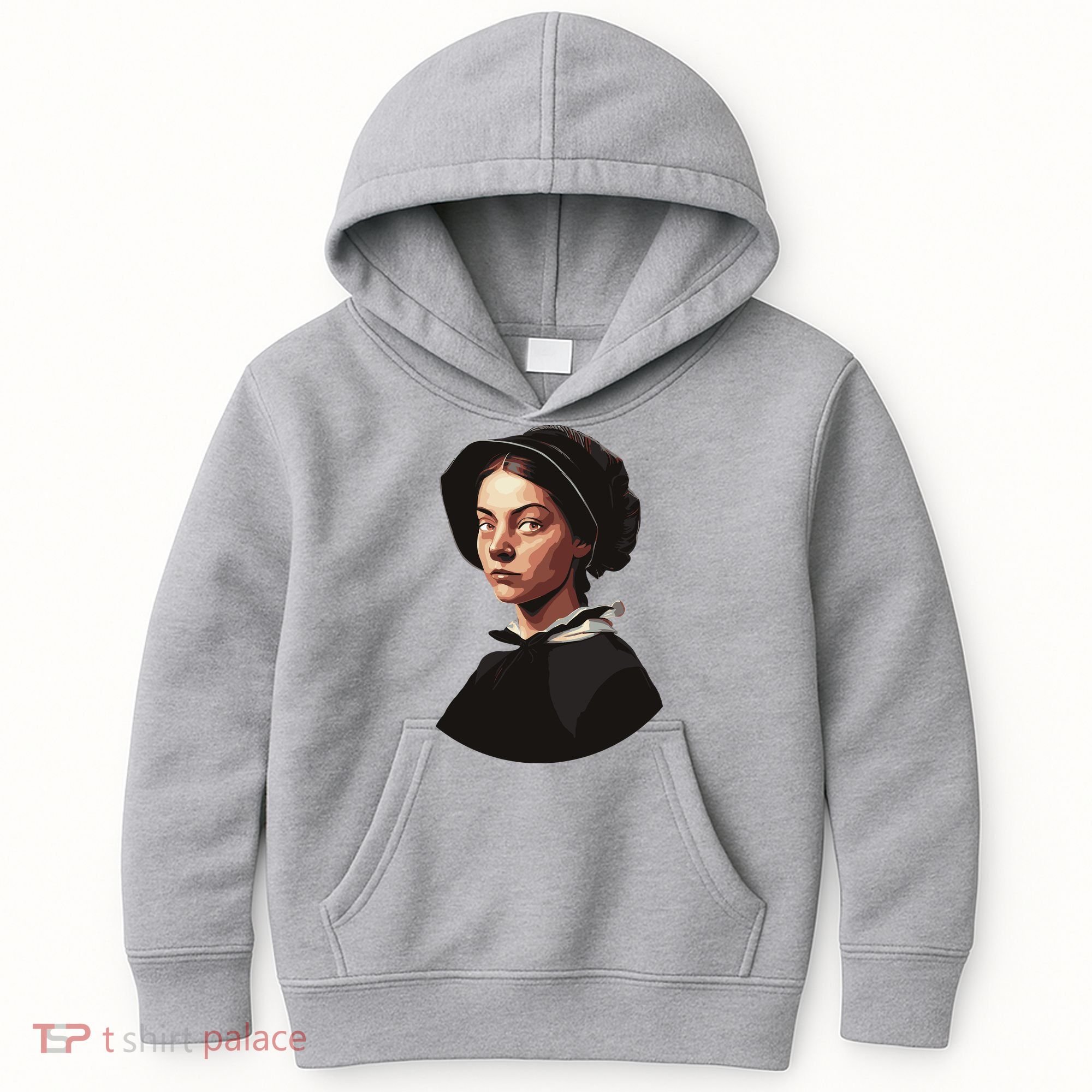 Pilgrim Woman Painting Kids Hoodie
