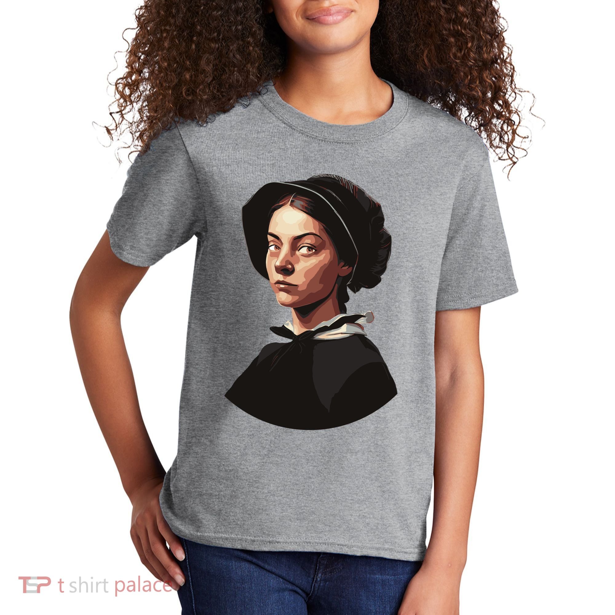 Pilgrim Woman Painting Kids T-Shirt