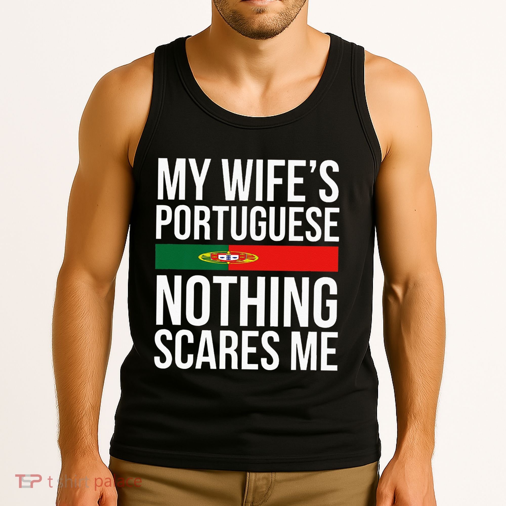Portuguese Wife Portugal Husband Anniversary Wedding Gift Tank Top