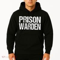 Prison Warden Police Officer Guard Lazy Halloween Hoodie thumb 2