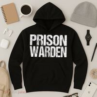 Prison Warden Police Officer Guard Lazy Halloween Hoodie thumb 3