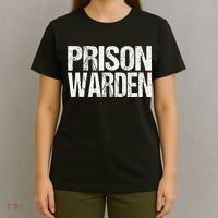 Prison Warden Police Officer Guard Lazy Halloween T-Shirt thumb 4