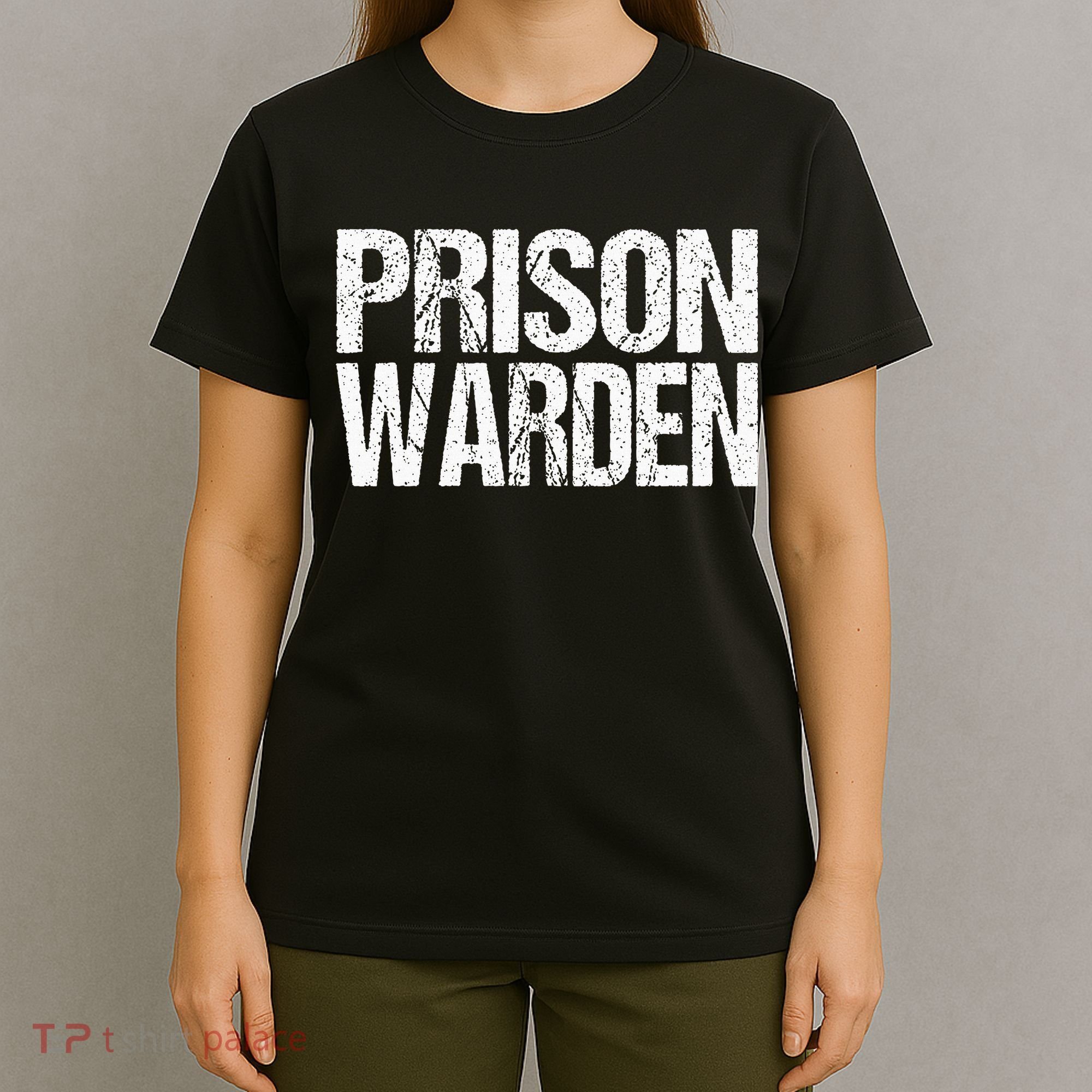 Prison Warden Police Officer Guard Lazy Halloween T-Shirt