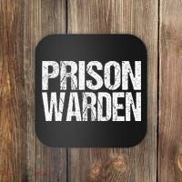 Prison Warden Police Officer Guard Lazy Halloween Coaster thumb 0