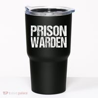 Prison Warden Police Officer Guard Lazy Halloween Tumbler thumb 0