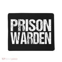 Prison Warden Police Officer Guard Lazy Halloween Mousepad thumb 0