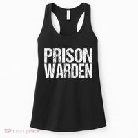 Prison Warden Police Officer Guard Lazy Halloween Women's Tank Top thumb 0
