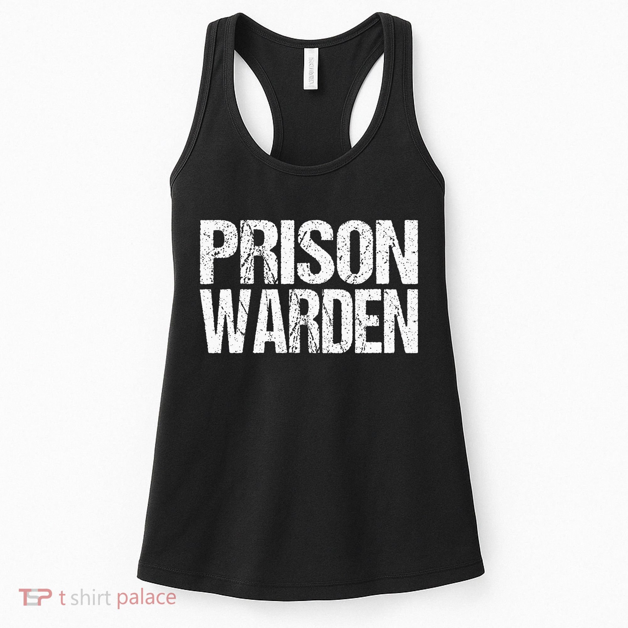 Prison Warden Police Officer Guard Lazy Halloween Women's Tank Top
