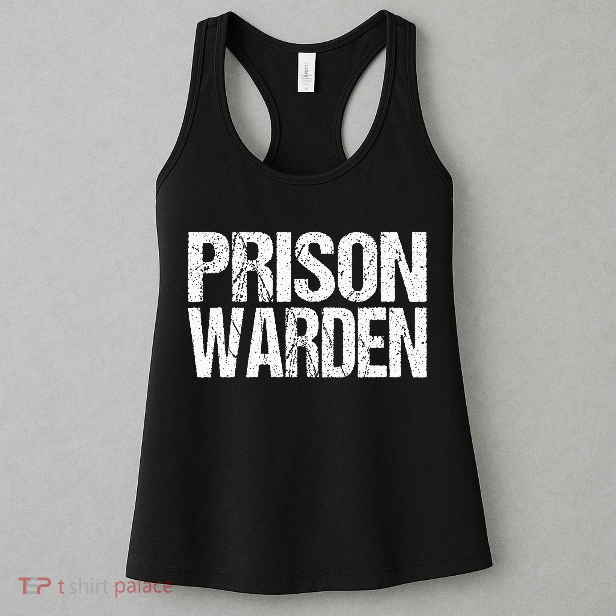 Prison Warden Police Officer Guard Lazy Halloween Women's Tank Top