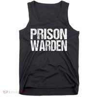 Prison Warden Police Officer Guard Lazy Halloween Tank Top thumb 0