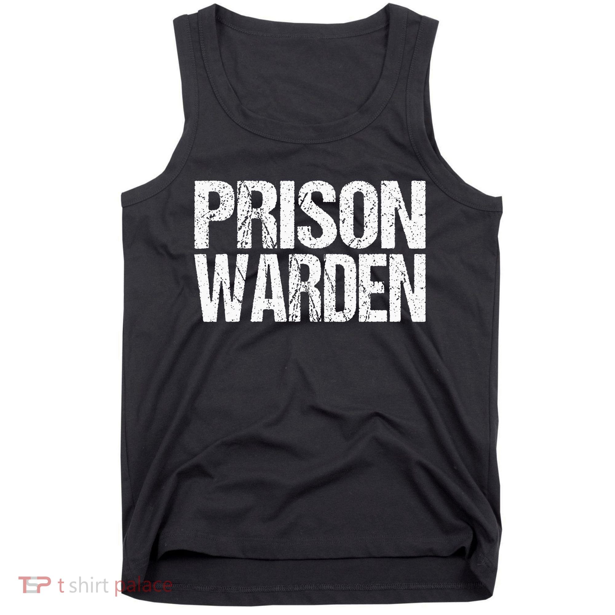 Prison Warden Police Officer Guard Lazy Halloween Tank Top