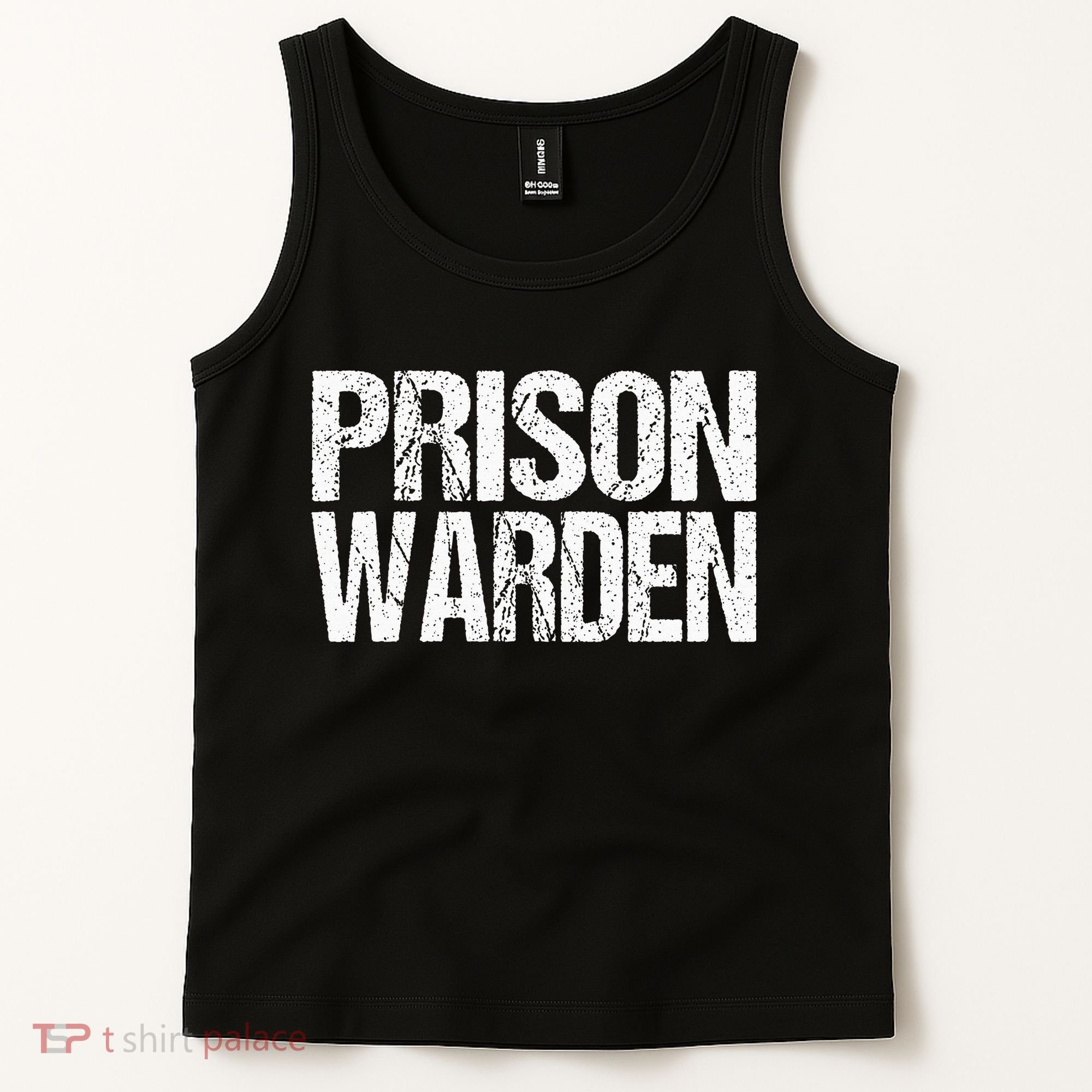 Prison Warden Police Officer Guard Lazy Halloween Tank Top
