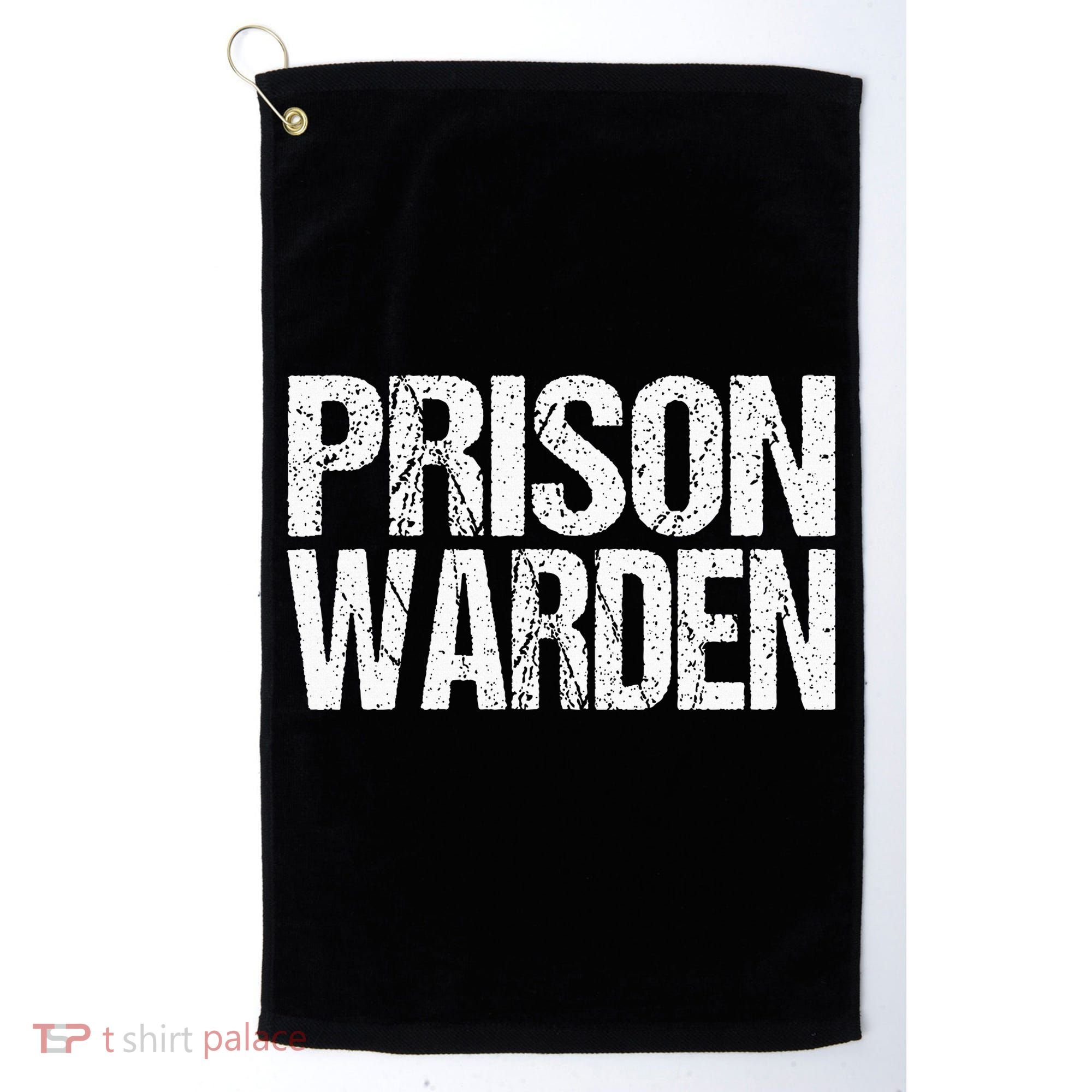 Prison Warden Police Officer Guard Lazy Halloween Golf Towel